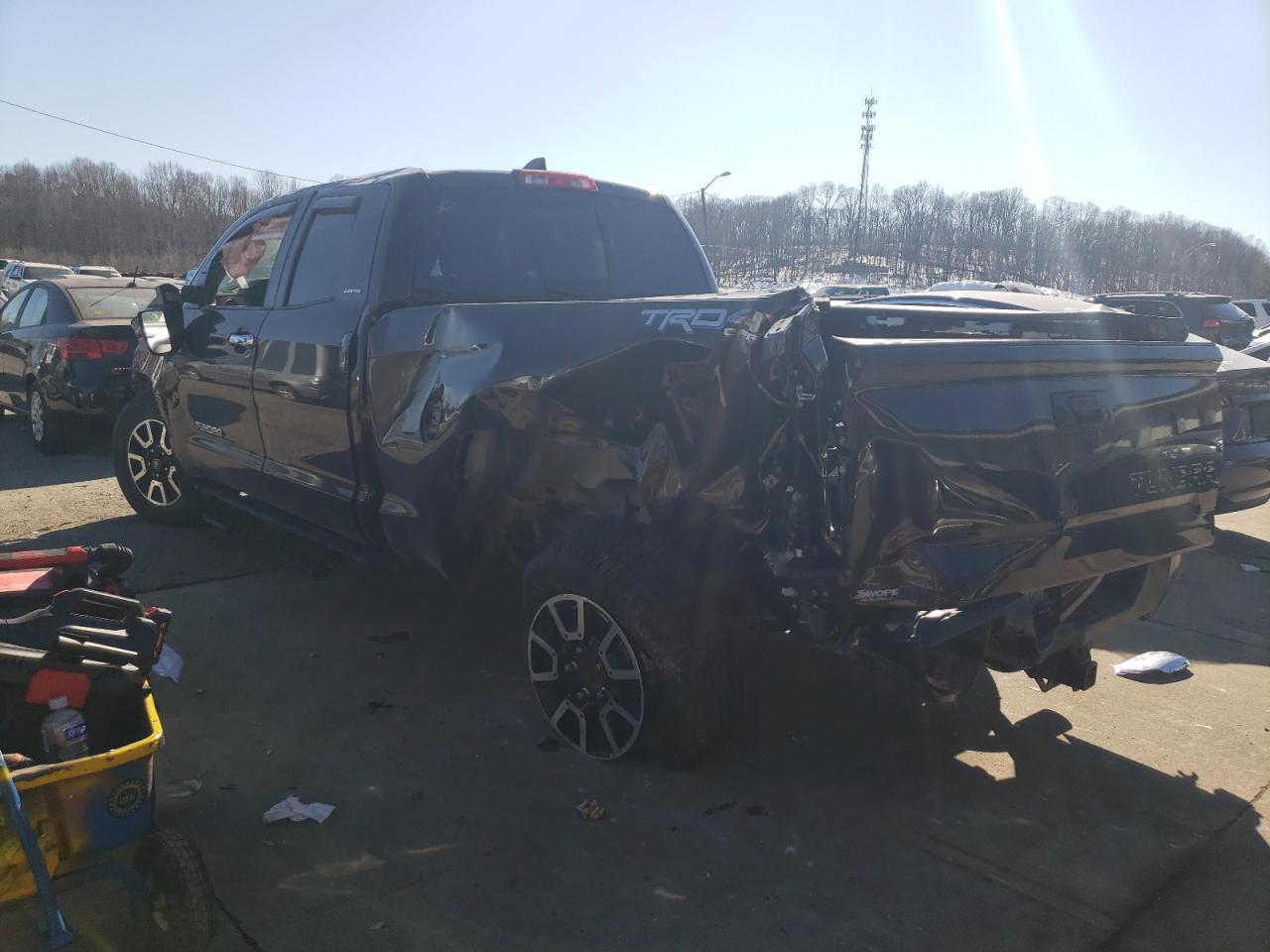2020 Toyota Tundra VIN 5TFBY5F12LX943047 Copart auction photo, rollover damage thumbnail 2