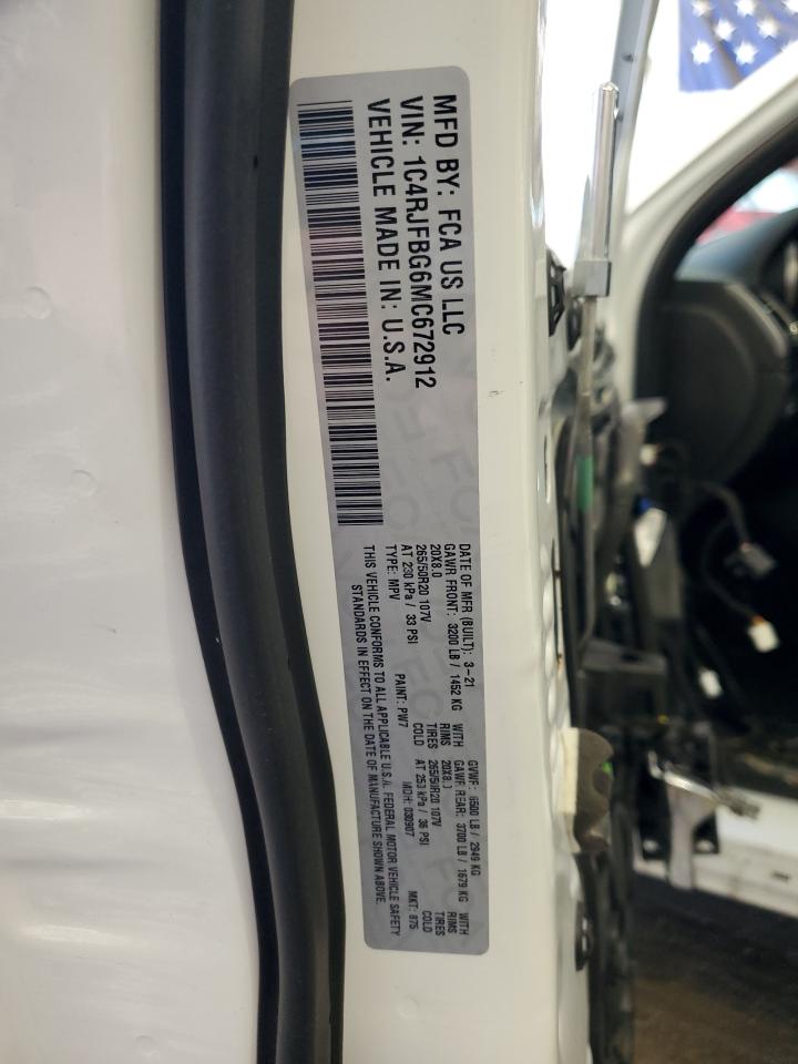 2021 Jeep Grand Cherokee VIN 1C4RJFBG6MC672912 Copart auction photo, front end / minor dent/scratches damage thumbnail 14