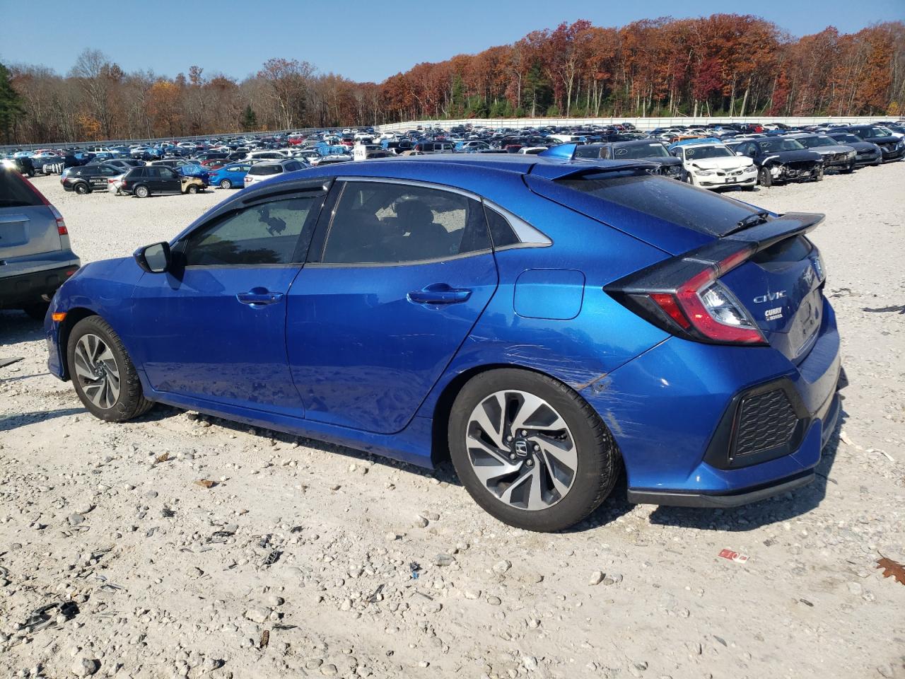 2017 Honda Civic VIN SHHFK7H20HU417052 Copart auction photo, side / rear end damage thumbnail 2