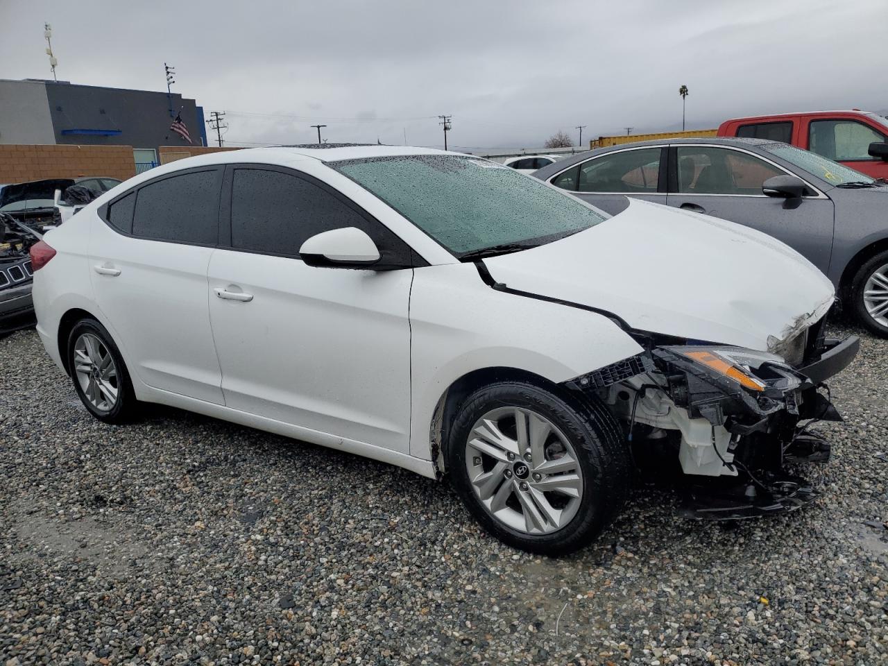 2020 Hyundai Elantra VIN 5NPD84LF9LH591051 Copart auction photo, front end / side damage thumbnail 4