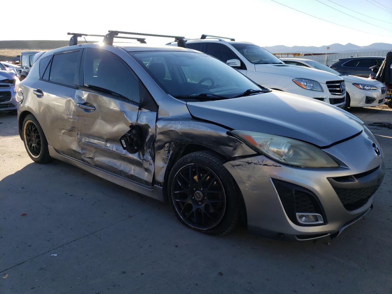 2010 Mazda 3 VIN JM1BL1H62A1148466 Copart auction photo, side / front end damage thumbnail 4