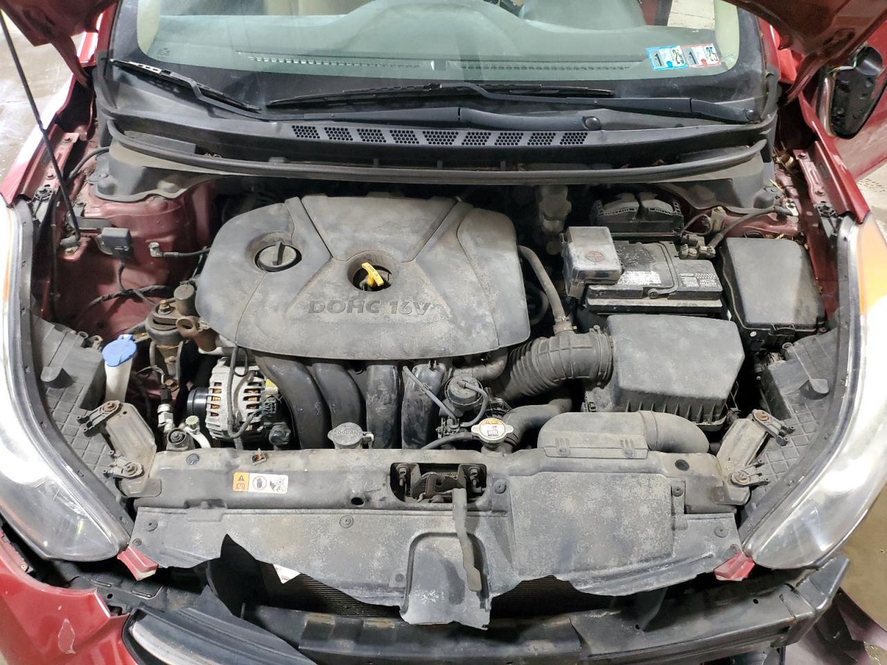 2013 Hyundai Elantra VIN 5NPDH4AE6DH223289 Copart auction photo, side / front end damage thumbnail 11
