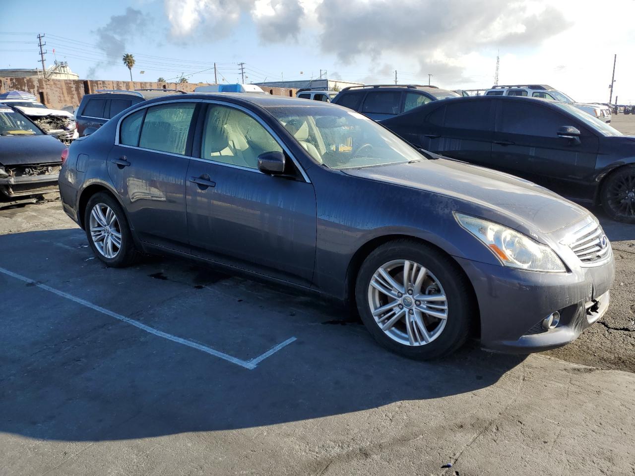 2011 Infiniti G VIN JN1CV6AP1BM305261 Copart auction photo, front end damage thumbnail 4