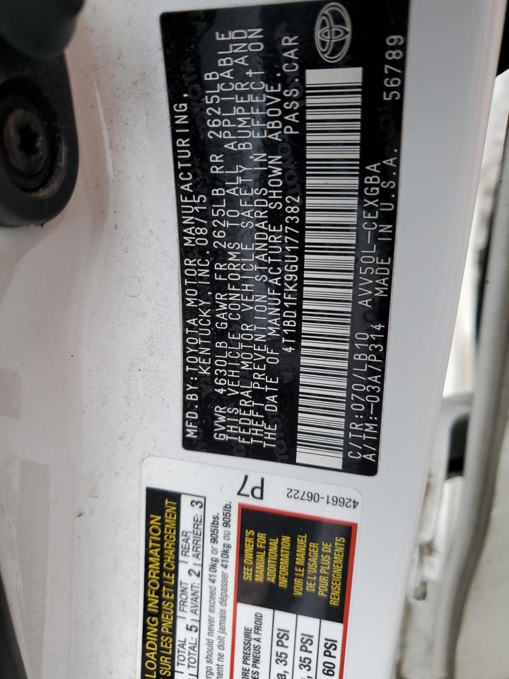 2016 Toyota Camry VIN 4T1BD1FK9GU177382 Copart auction photo, front end damage thumbnail 13