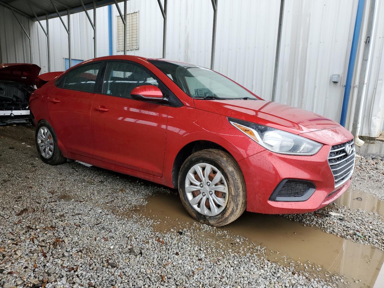 2019 Hyundai Accent VIN 3KPC24A31KE087148 Copart auction photo, rear end / side damage thumbnail 4