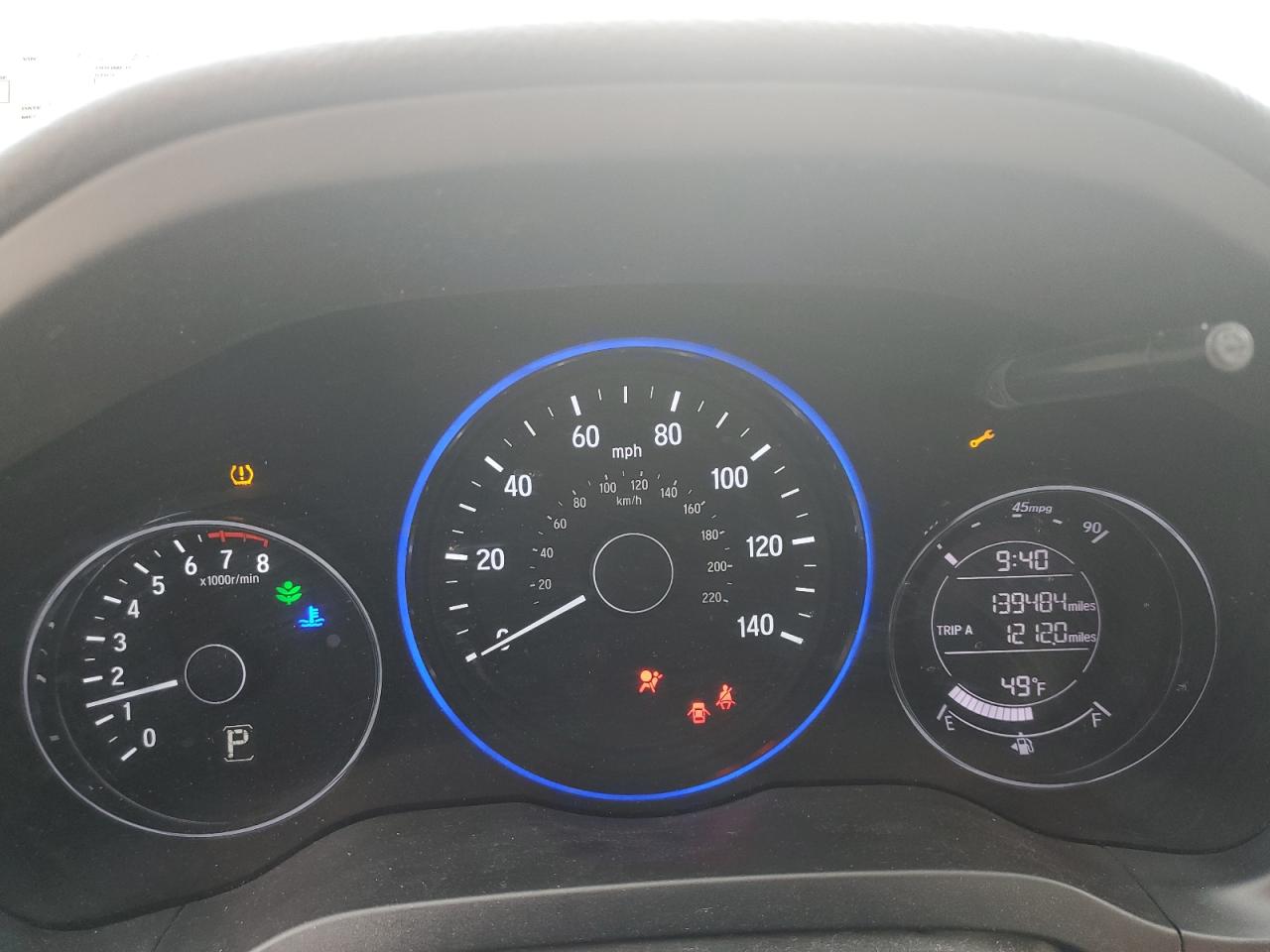 2019 Honda HR-V VIN 3CZRU6H36KG705200 Copart auction photo, rollover damage thumbnail 9