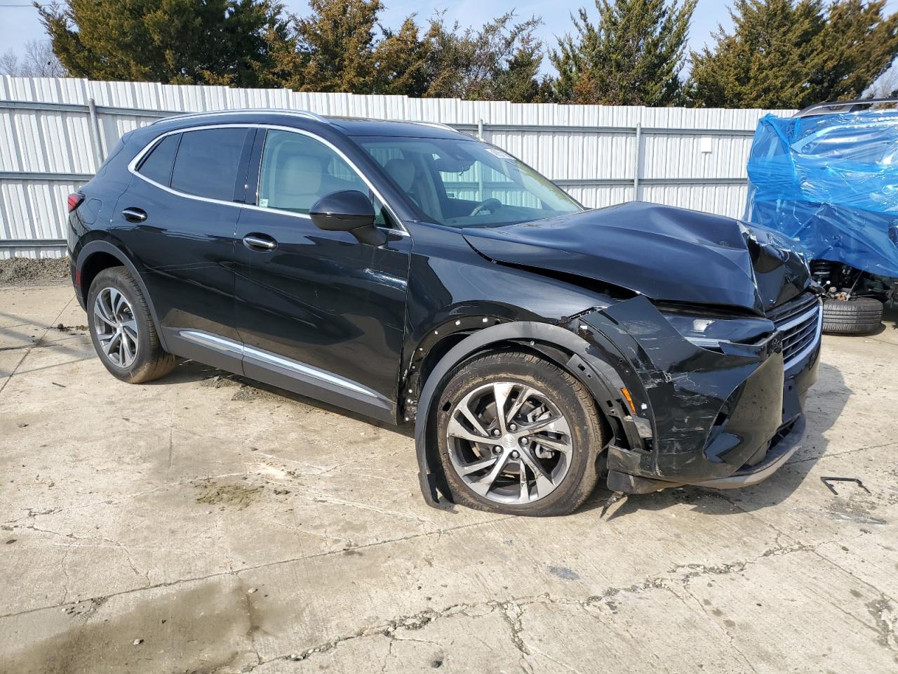 2021 Buick Envision VIN LRBFZPR41MD112897 Copart auction photo, front end / side damage thumbnail 4