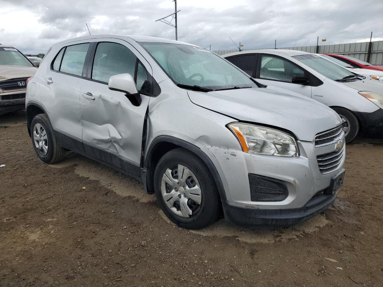 2015 Chevrolet Trax VIN 3GNCJKSB6FL243772 Copart auction photo, all over damage thumbnail 4