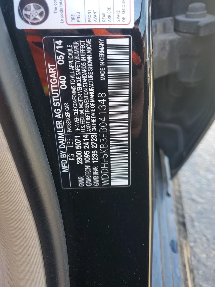 2014 Mercedes-Benz E-klasse VIN WDDHF5KB3EB041348 Copart auction photo, rear end damage thumbnail 12