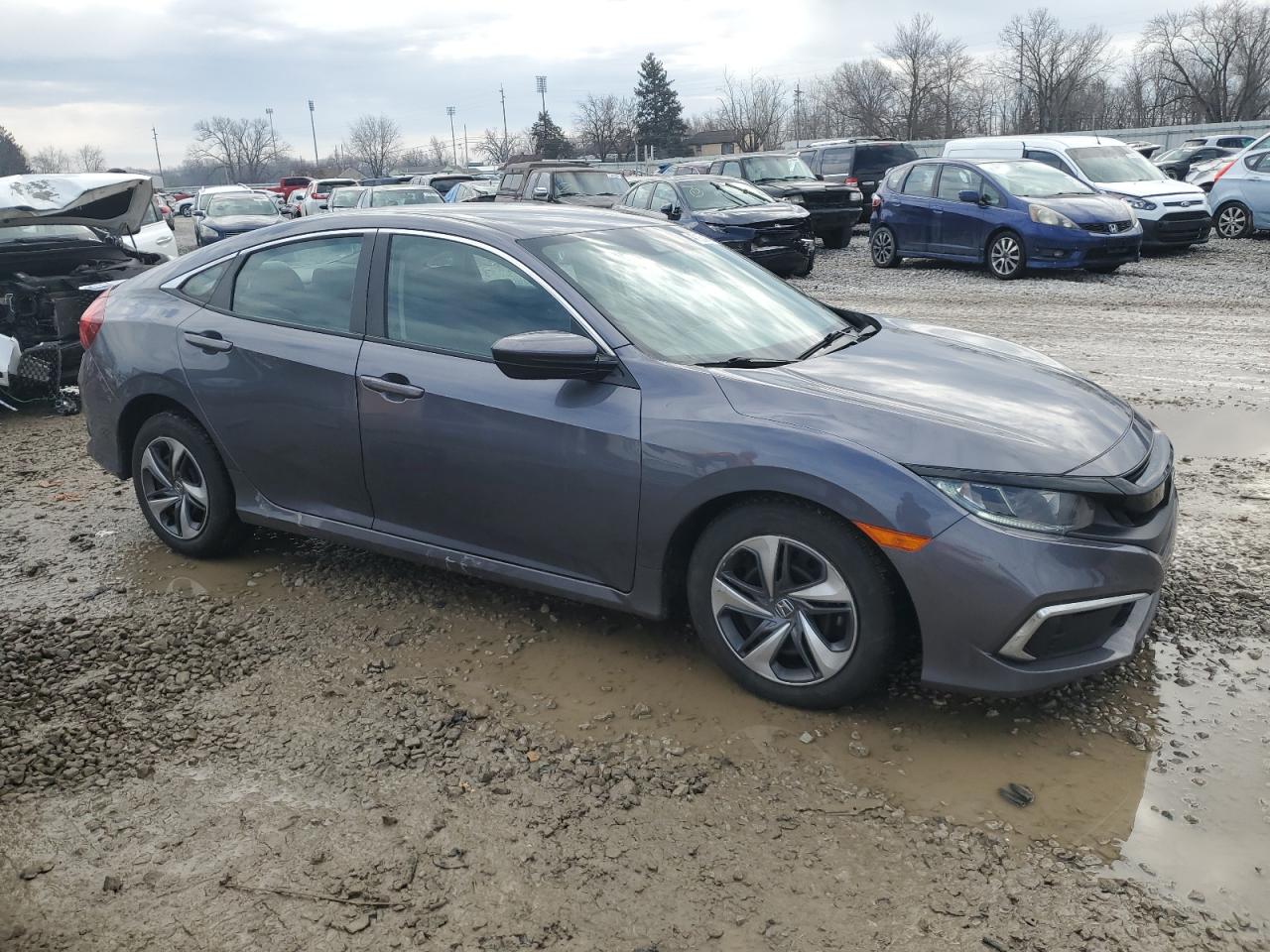 2020 Honda Civic VIN 2HGFC2F68LH554302 Copart auction photo, side / front end damage thumbnail 4