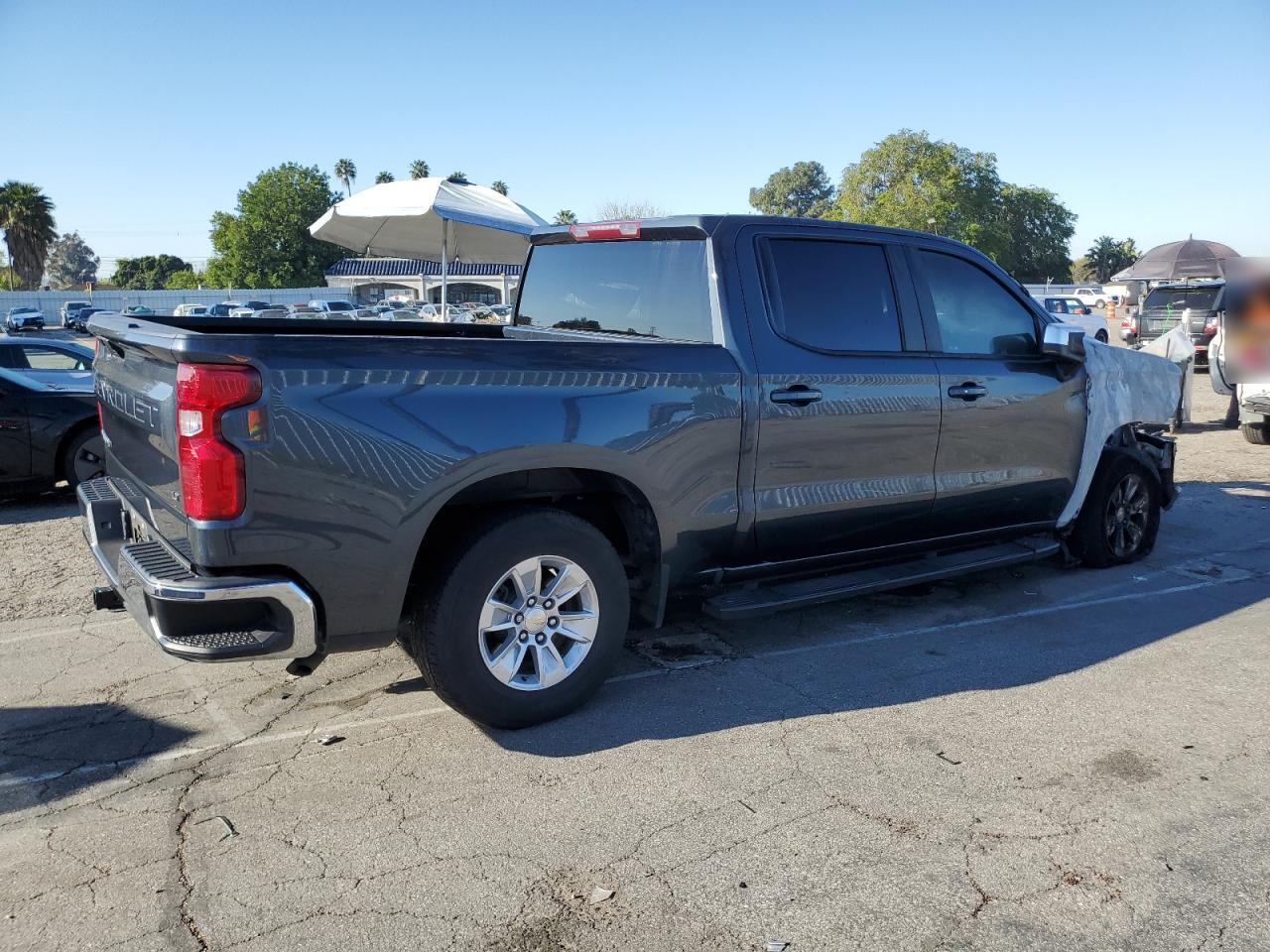 2021 Chevrolet Silverado VIN 1GCPWCED1MZ349616 Copart auction photo, burn / minor dent/scratches damage thumbnail 3