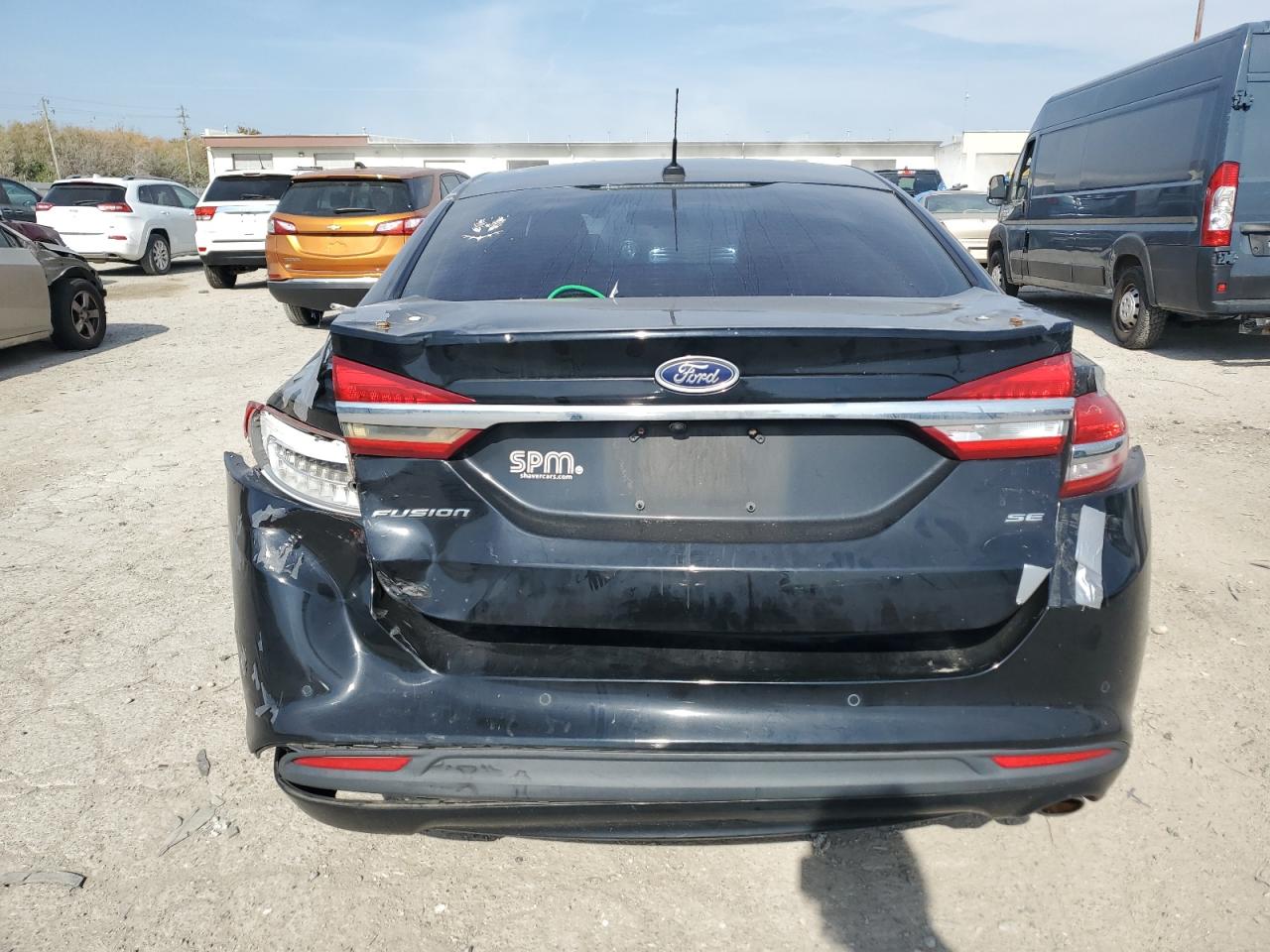 2017 Ford Fusion VIN 3FA6P0H74HR156695 Copart auction photo, rear end / minor dent/scratches damage thumbnail 6