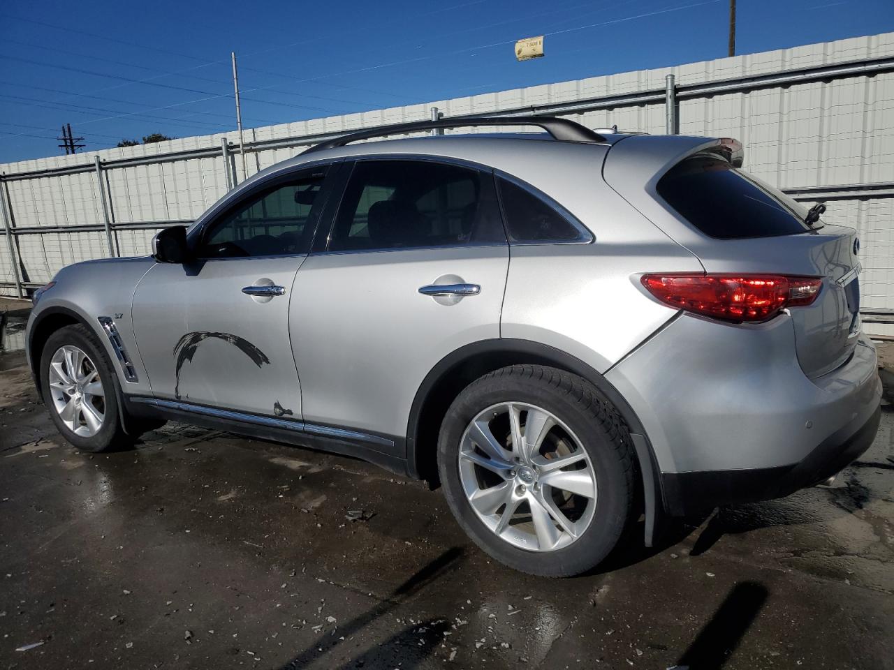 2016 Infiniti QX70 VIN JN8CS1MW5GM750058 Copart auction photo, rear end / side damage thumbnail 2