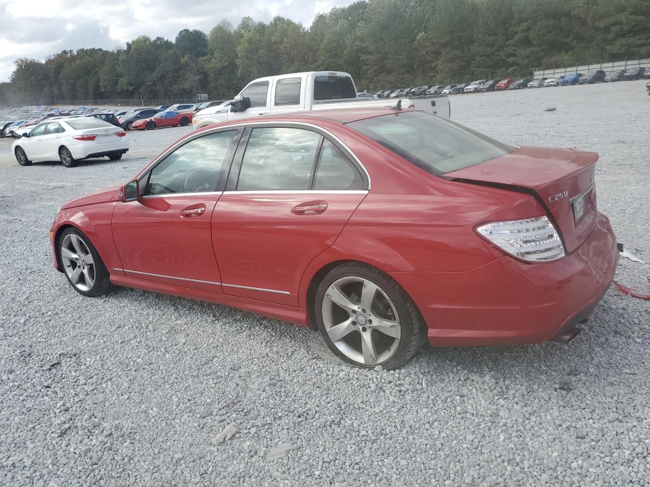2014 Mercedes-Benz C-klasse VIN WDDGF4HB0EA967614 Copart auction photo, rear end damage thumbnail 2