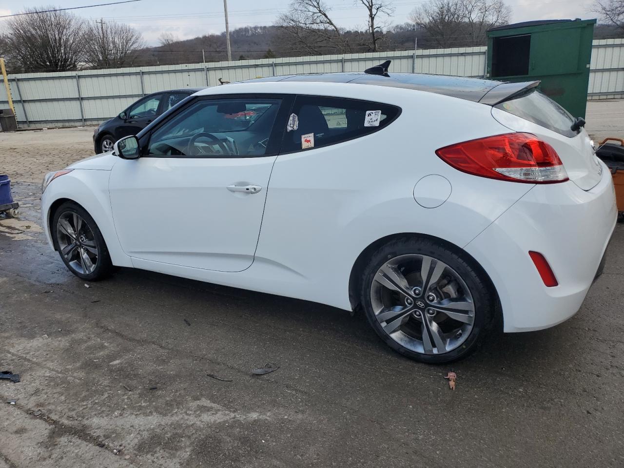 2017 Hyundai Veloster VIN KMHTC6AD7HU321140 Copart auction photo, side damage thumbnail 2