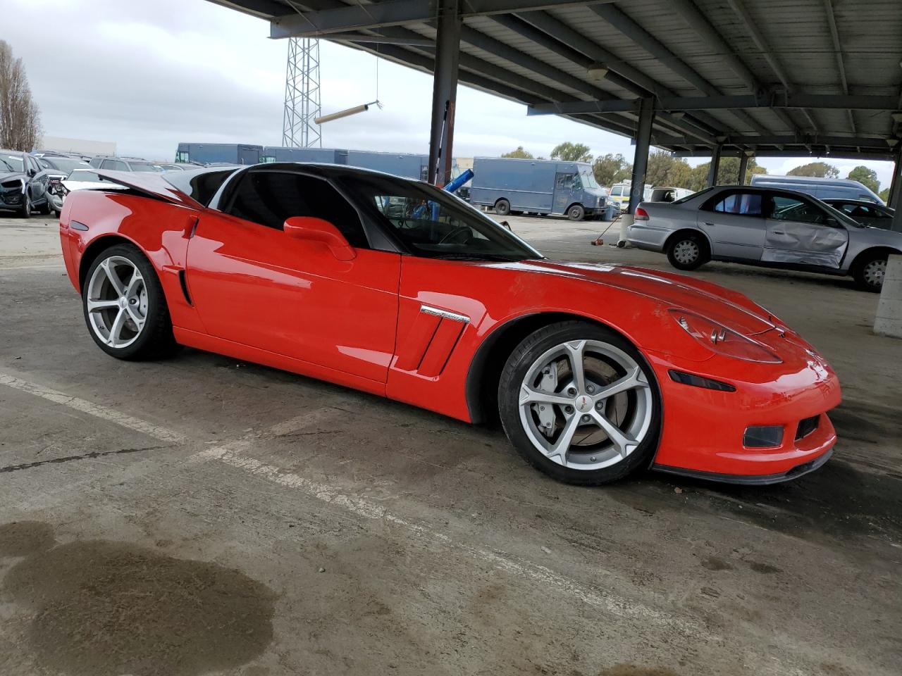2010 Chevrolet Corvette VIN 1G1YR2DW4A5108802 Copart auction photo, side / rear end damage thumbnail 4