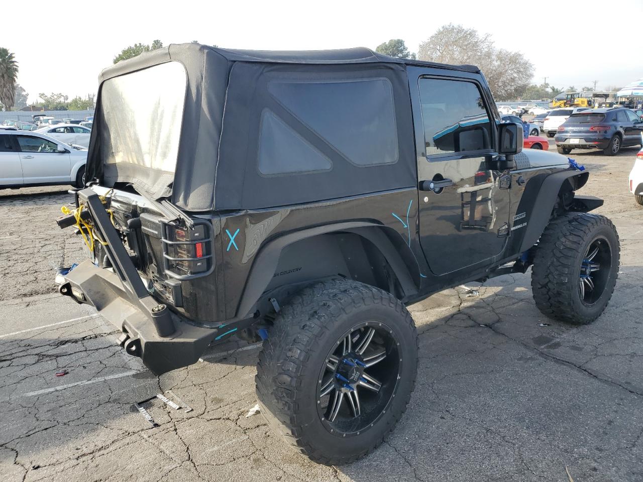 2017 Jeep Wrangler VIN 1C4GJWAG9HL576707 Copart auction photo, rear end damage thumbnail 3