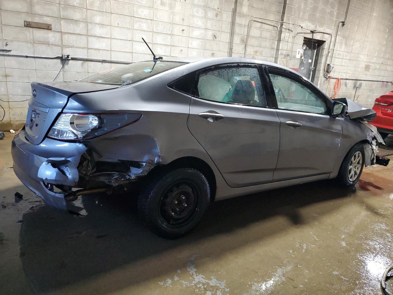 2014 Hyundai Accent VIN KMHCT4AE0EU764495 Copart auction photo, vandalism / all over damage thumbnail 3