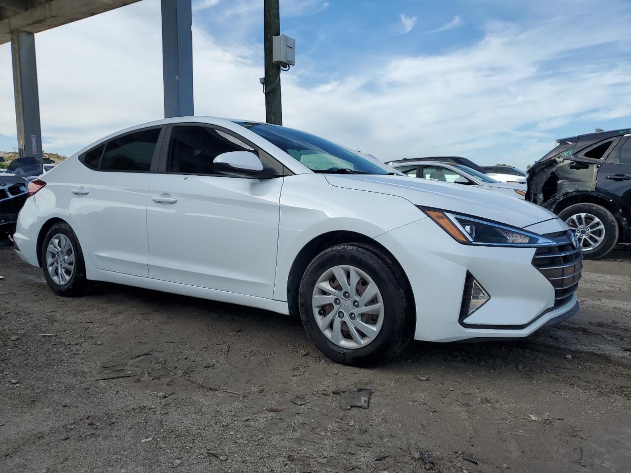 2019 Hyundai Elantra VIN 5NPD74LF7KH411017 Copart auction photo, all over damage thumbnail 4
