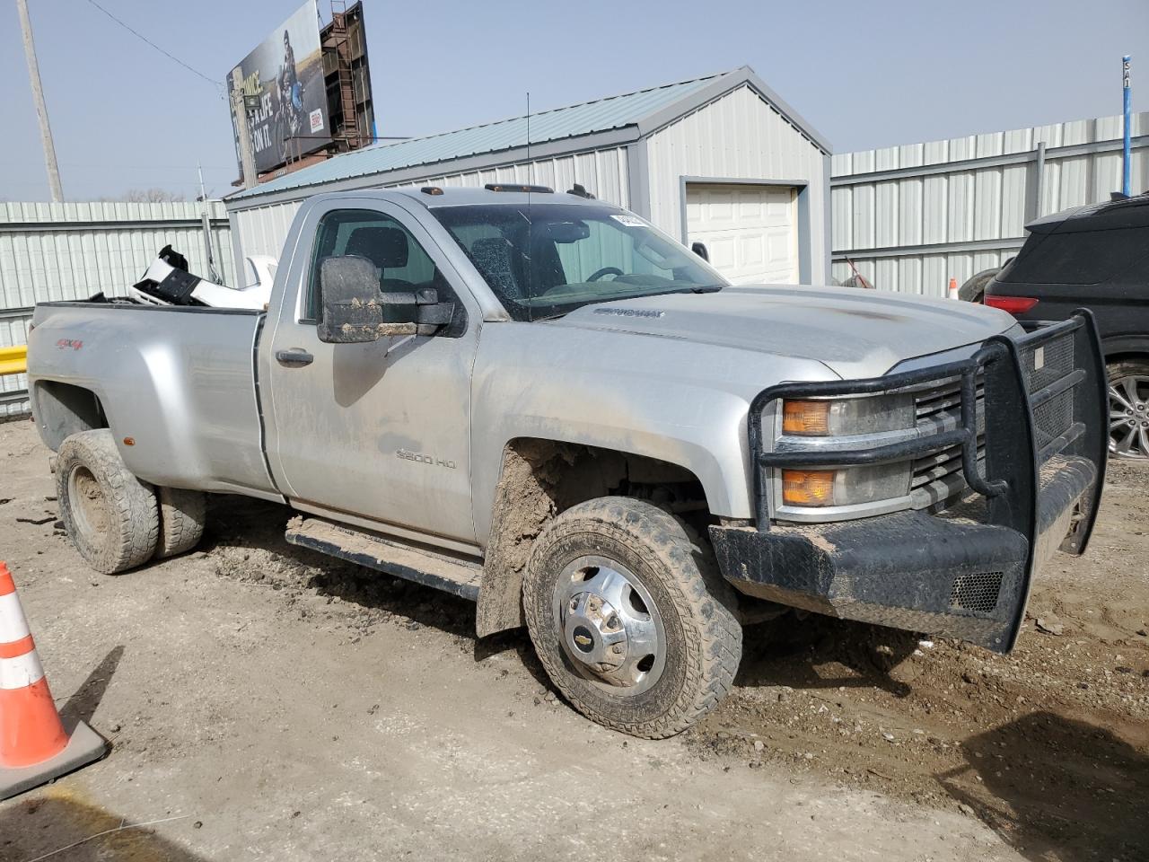 2015 Chevrolet Silverado VIN 1GC3KZC83FF112018 Copart auction photo, burn - engine / rear end damage thumbnail 4