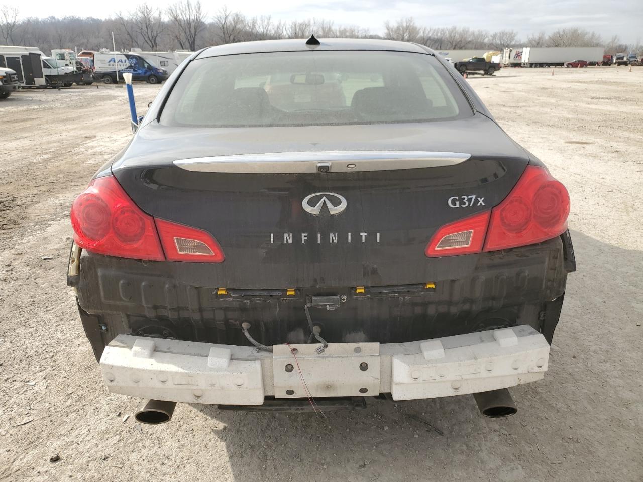 2013 Infiniti G VIN JN1CV6AR2DM767204 Copart auction photo, rear end / side damage thumbnail 6