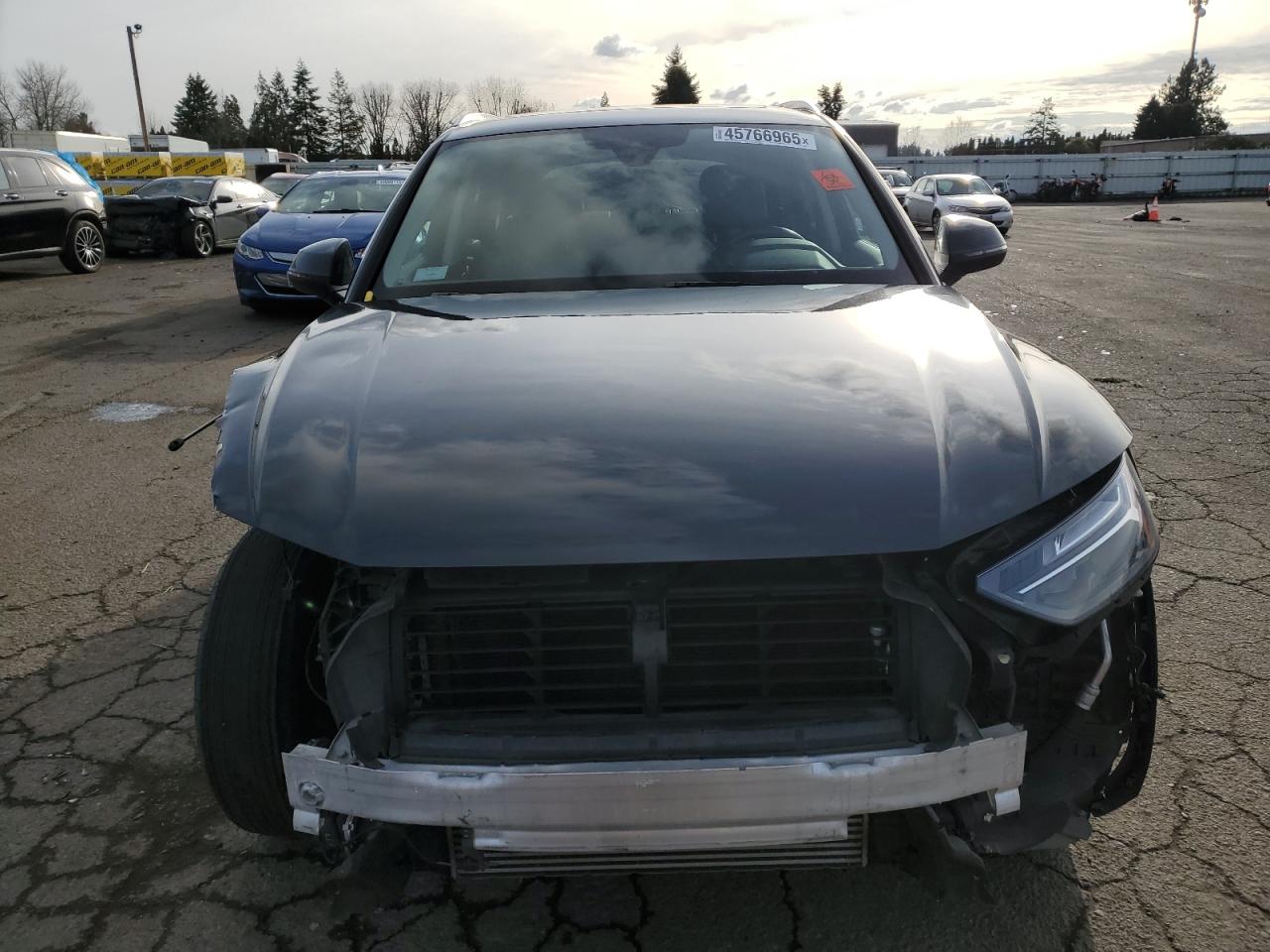 2021 Audi Q5 VIN WA1BAAFY7M2072052 Copart auction photo, front end damage thumbnail 5