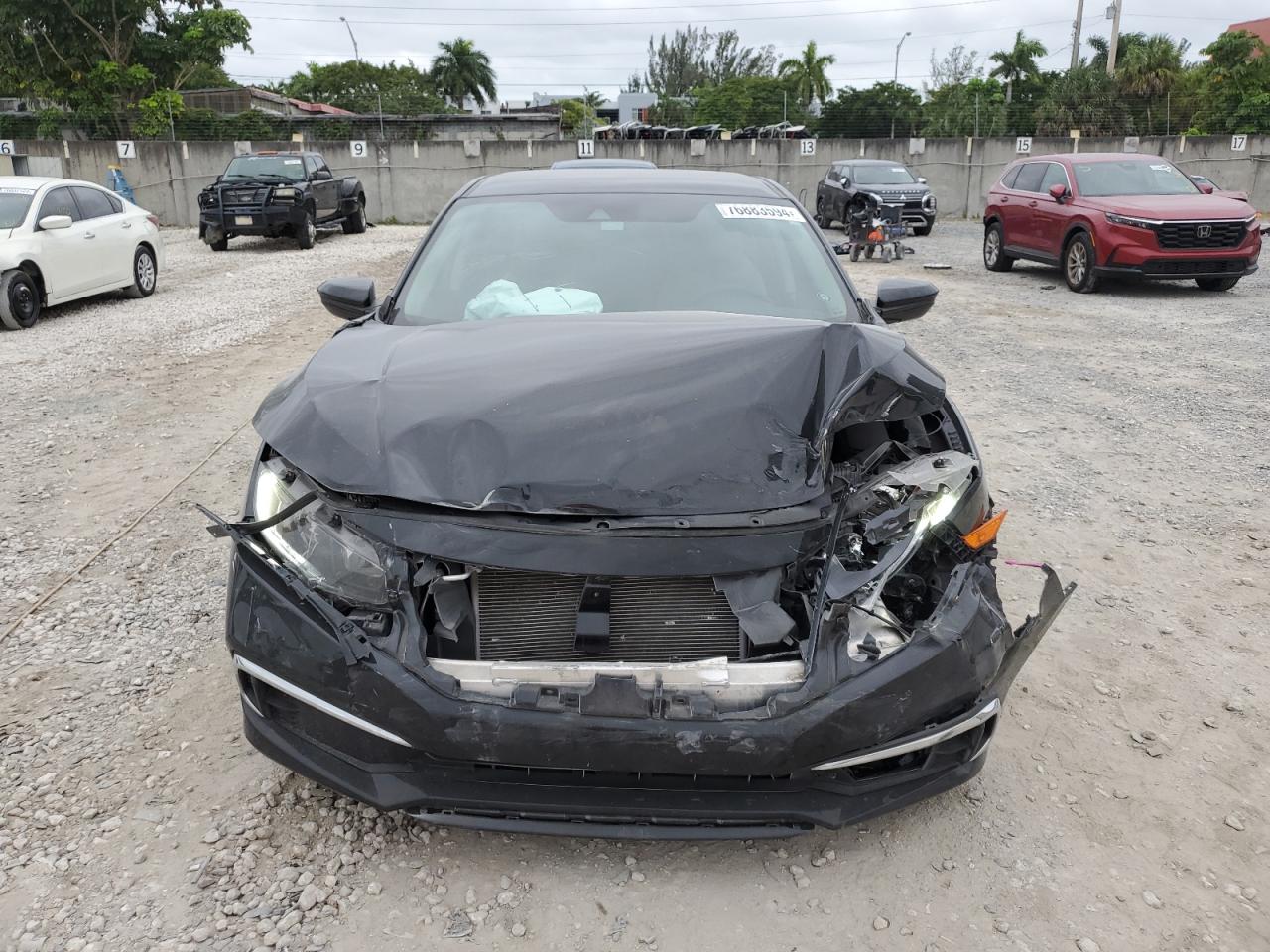 2019 Honda Civic VIN 19XFC2F62KE004652 Copart auction photo, front end damage thumbnail 5