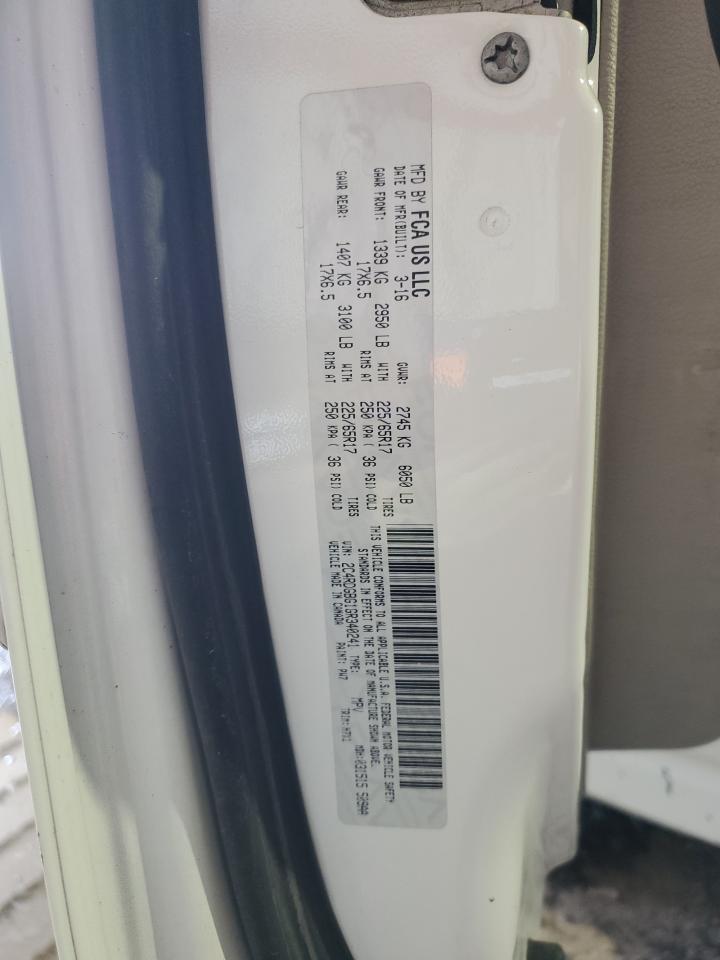 2016 Dodge Caravan VIN 2C4RDGBG1GR340241 Copart auction photo, mechanical / minor dent/scratches damage thumbnail 14