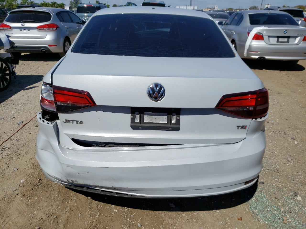 2017 Volkswagen Jetta VIN 3VW2B7AJ9HM407291 Copart auction photo, front end / rear end damage thumbnail 6