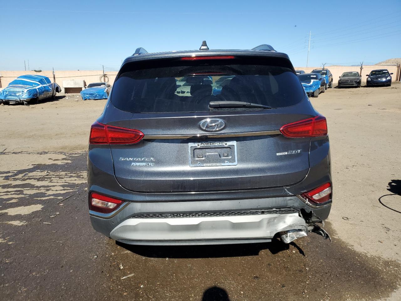 2020 Hyundai Santa Fe VIN 5NMS5CAAXLH191501 Copart auction photo, rear end damage thumbnail 6