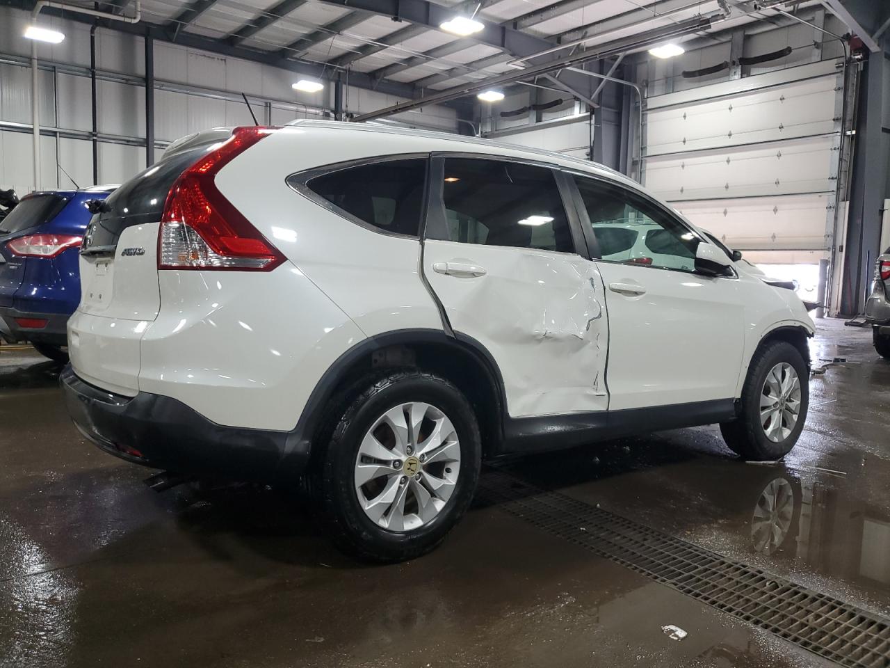 2014 Honda CR-V VIN 5J6RM4H77EL077923 Copart auction photo, front end / side damage thumbnail 3