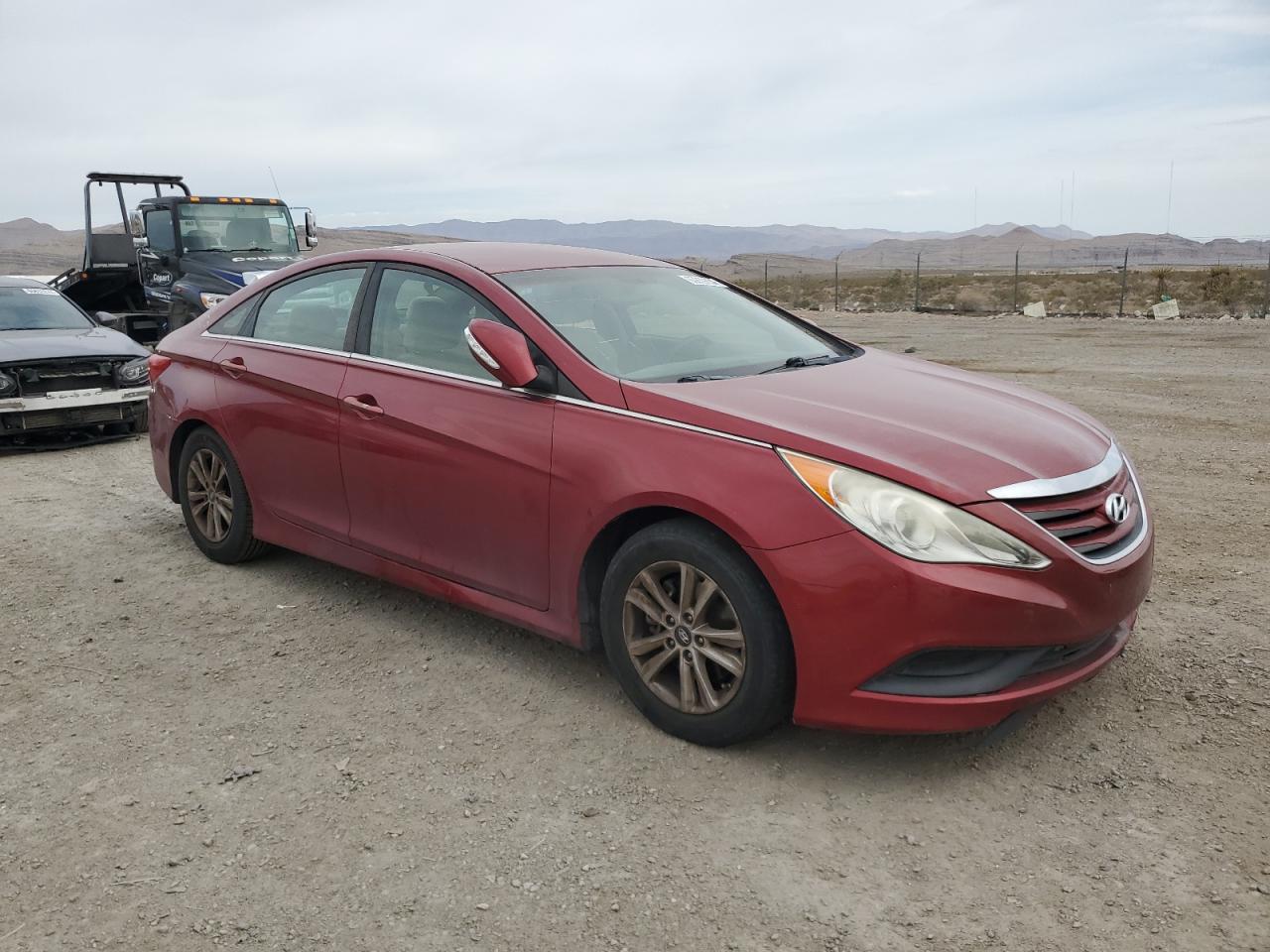 2014 Hyundai Sonata VIN 5NPEB4AC1EH942844 Copart auction photo, front end damage thumbnail 4