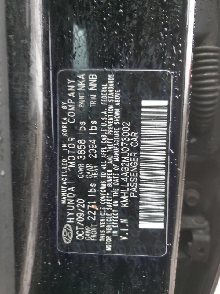 2021 Hyundai Elantra VIN KMHLL4AG2MU073002 Copart auction photo, front end damage thumbnail 14