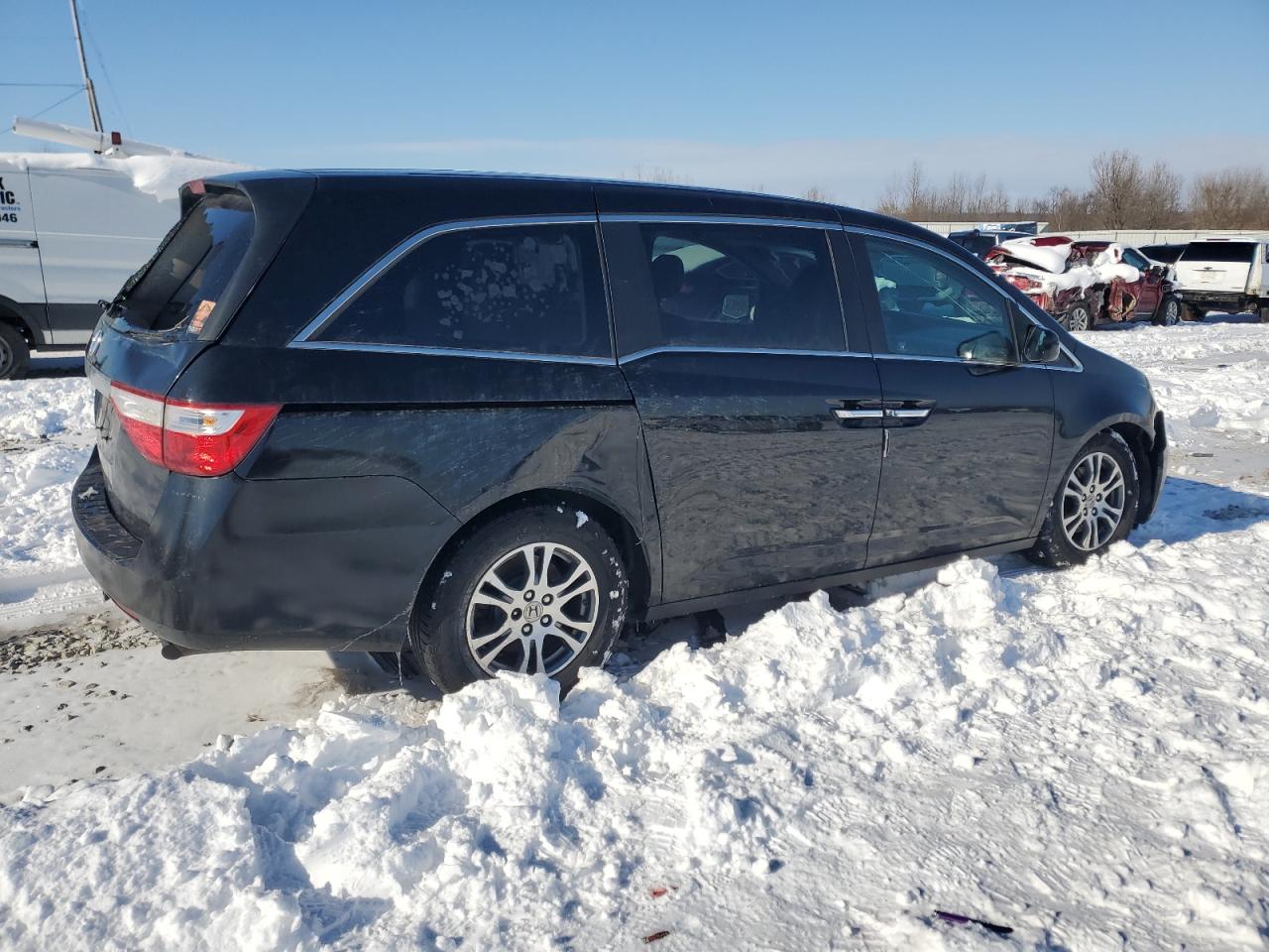 2012 Honda Odyssey VIN 5FNRL5H46CB053620 Copart auction photo, side / rear end damage thumbnail 3