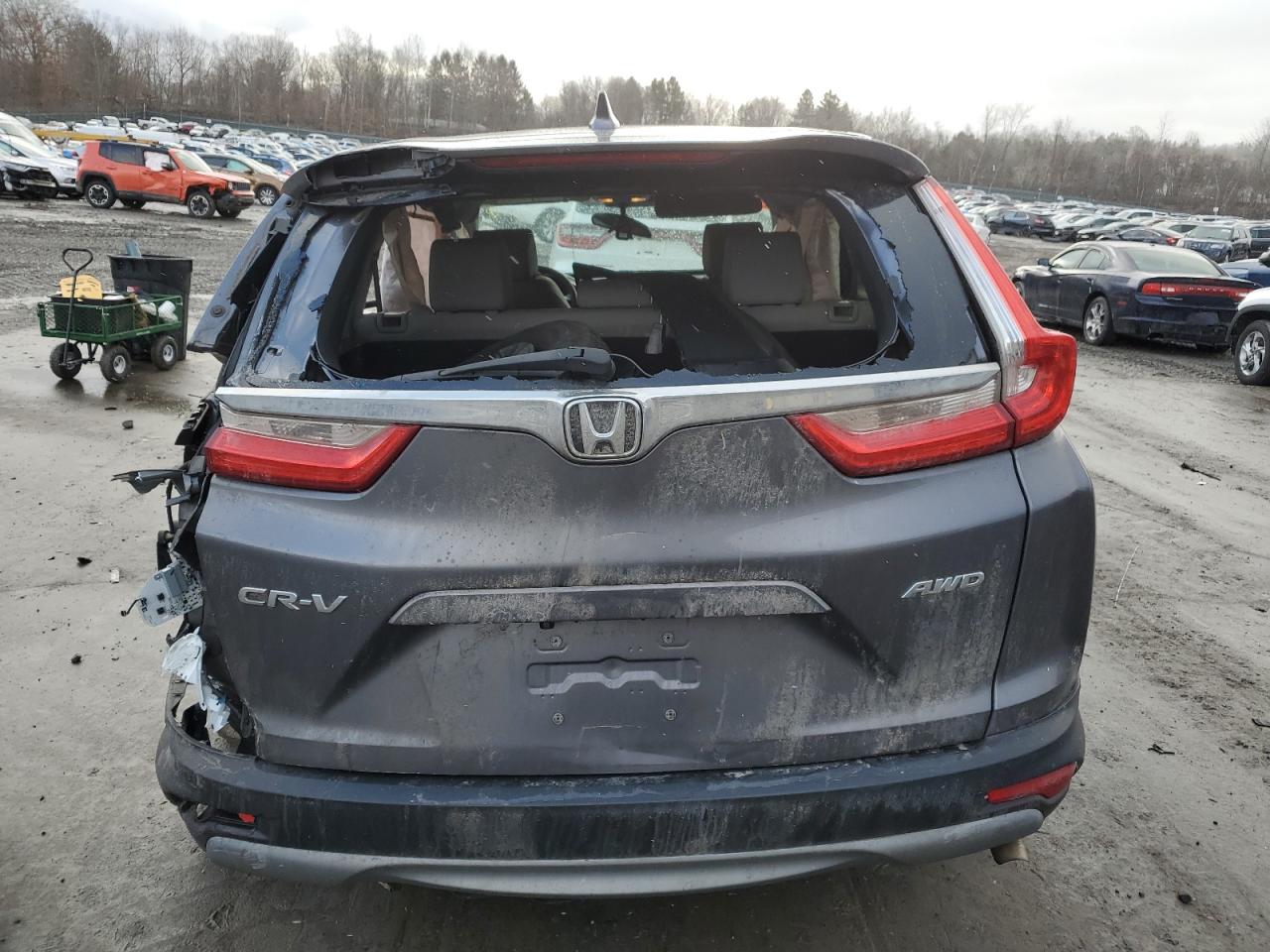 2017 Honda CR-V VIN 2HKRW2H83HH614261 Copart auction photo, all over damage thumbnail 6