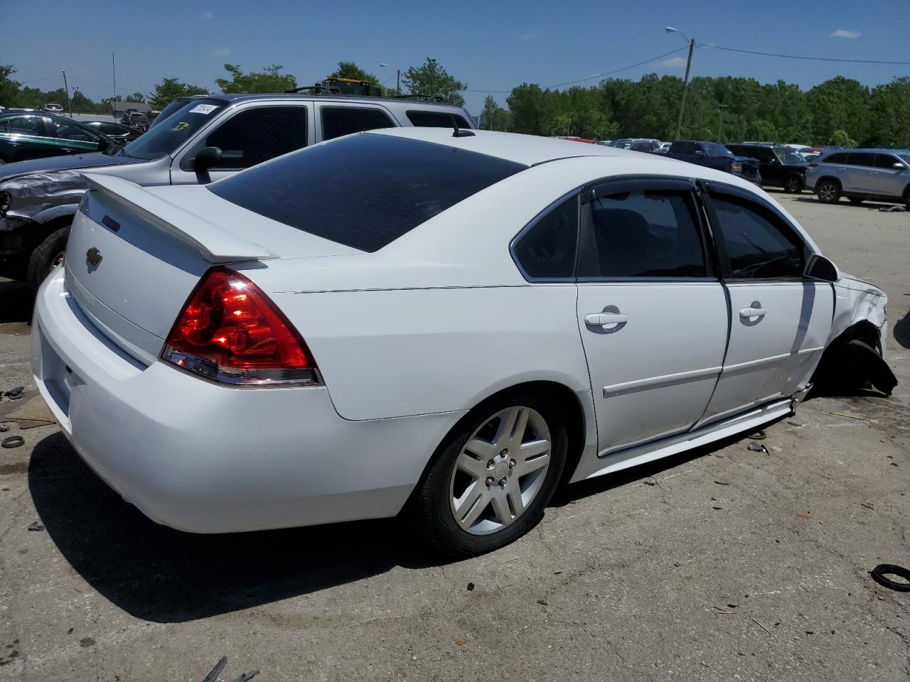 2012 Chevrolet Impala VIN 2G1WB5E36C1121718 Copart auction photo, front end / undercarriage damage thumbnail 3