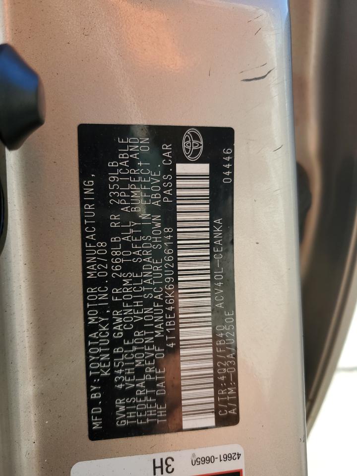 2009 Toyota Camry VIN 4T1BE46K69U266148 Copart auction photo, front end damage thumbnail 12