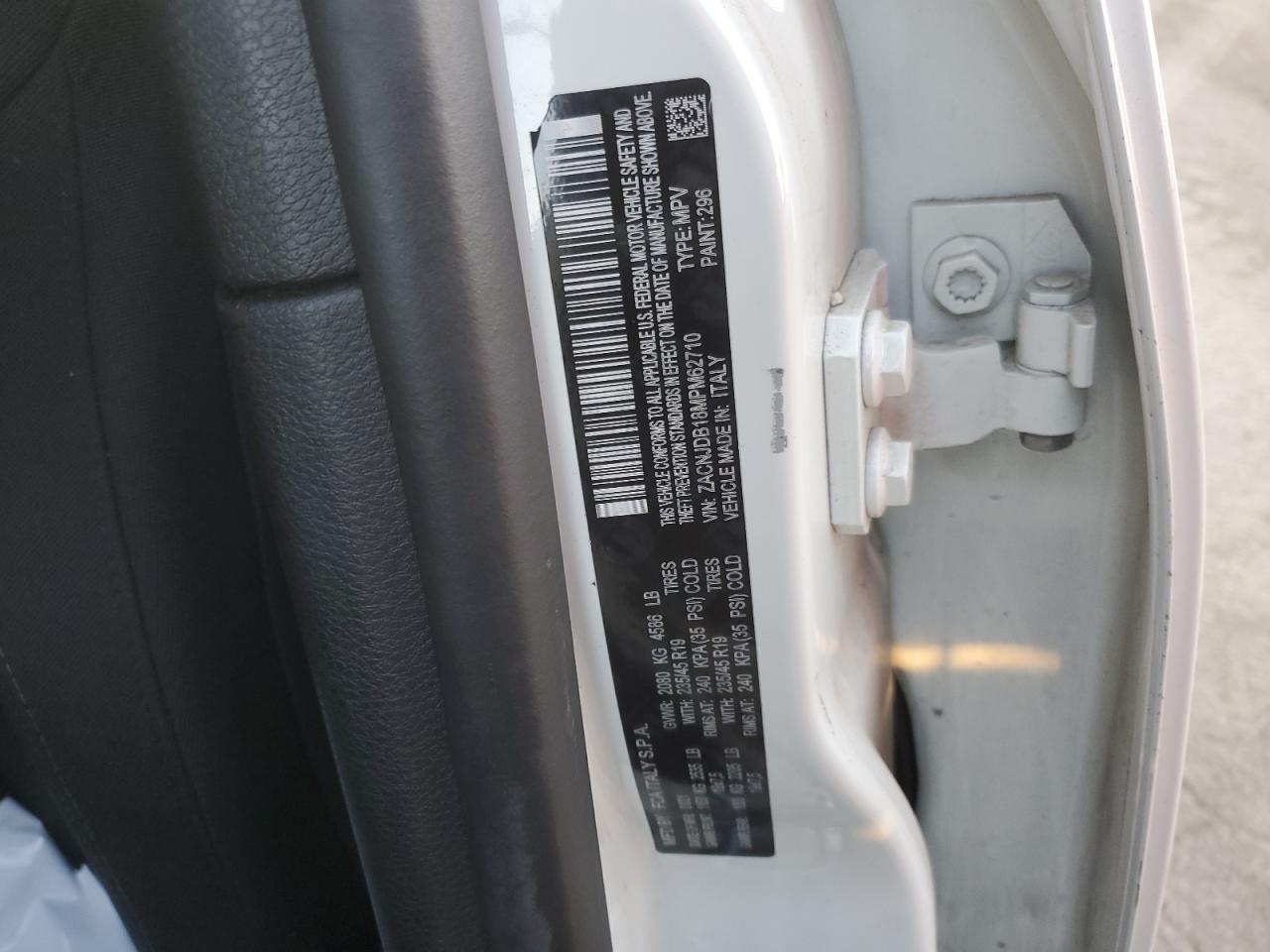 2021 Jeep Renegade VIN ZACNJDB18MPM62710 Copart auction photo, front end damage thumbnail 12