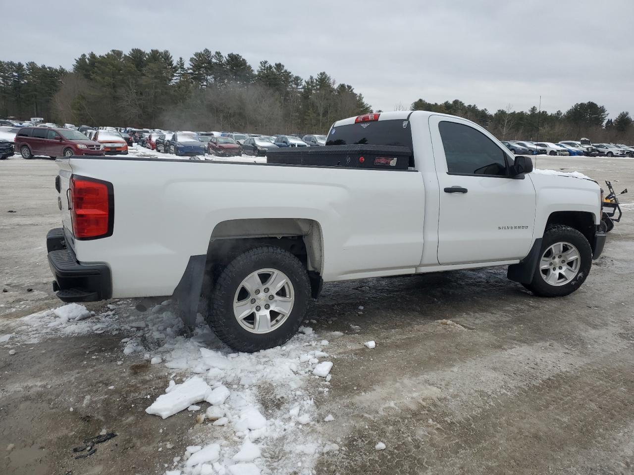 2015 Chevrolet Silverado VIN 1GCNCPEH2FZ355485 Copart auction photo, front end / undercarriage damage thumbnail 3