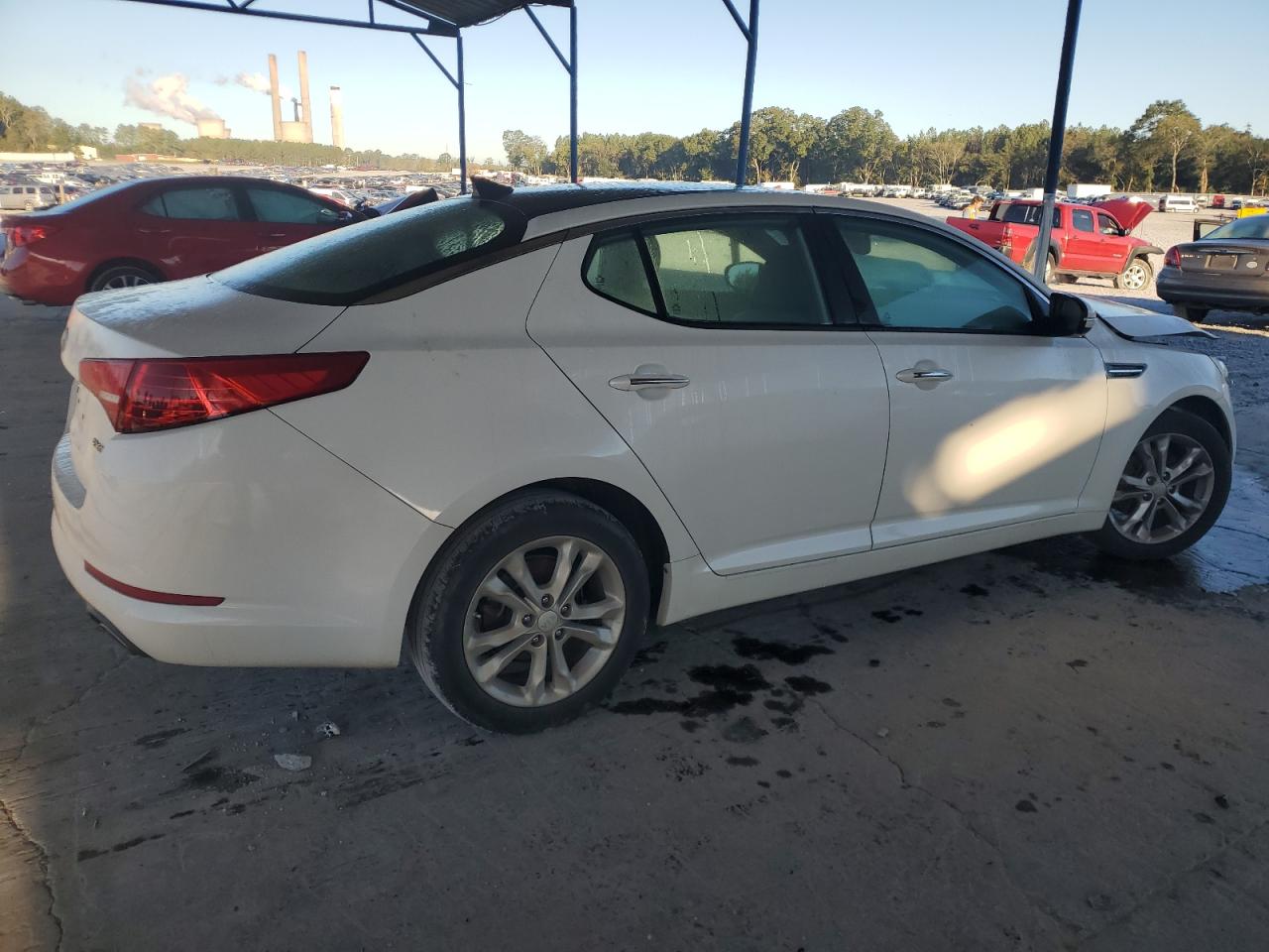 2013 KIA Optima VIN 5XXGN4A70DG132456 Copart auction photo, front end / minor dent/scratches damage thumbnail 3