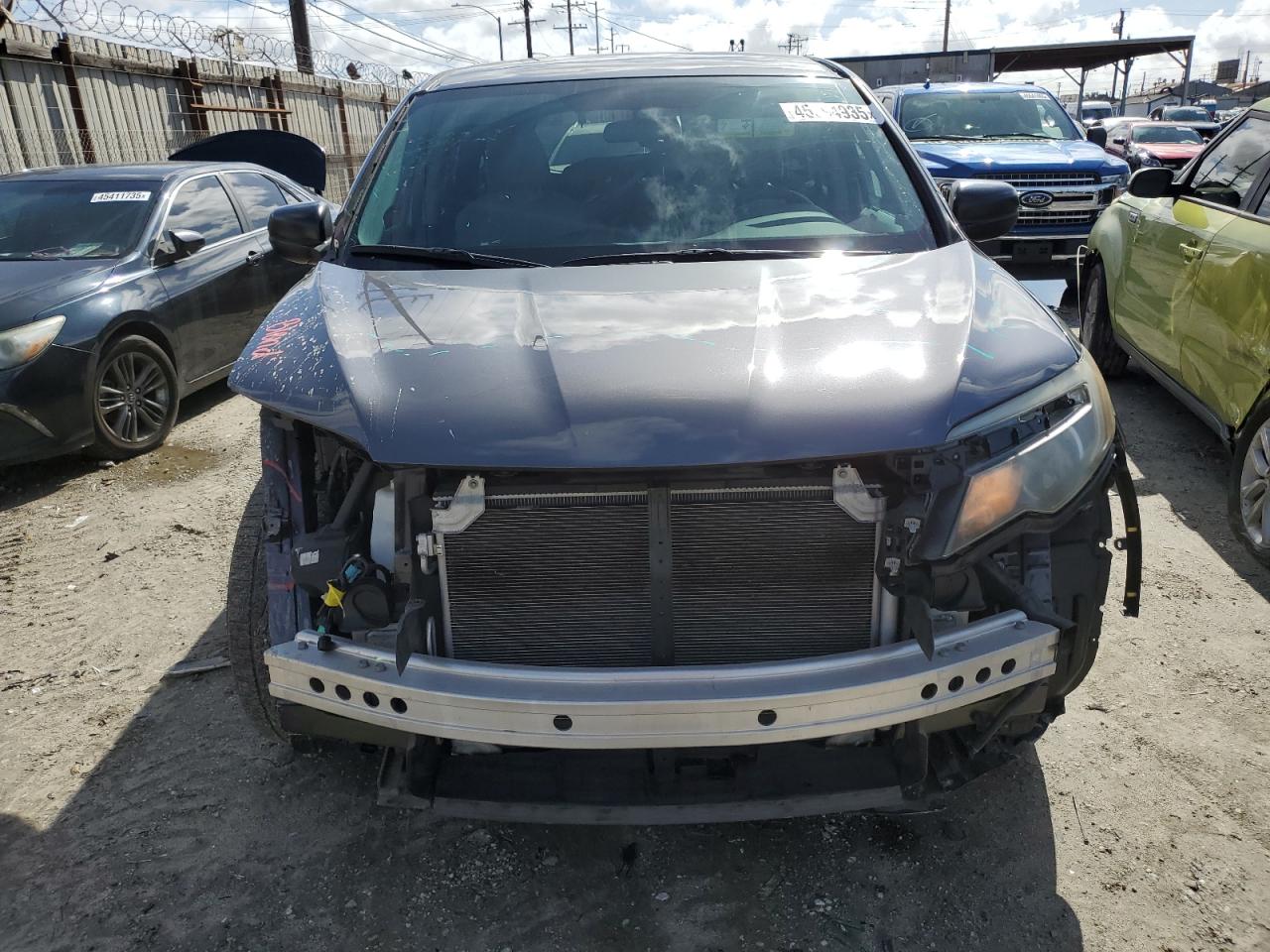 2018 Honda Pilot VIN 5FNYF6H14JB050114 Copart auction photo, front end / rear end damage thumbnail 5