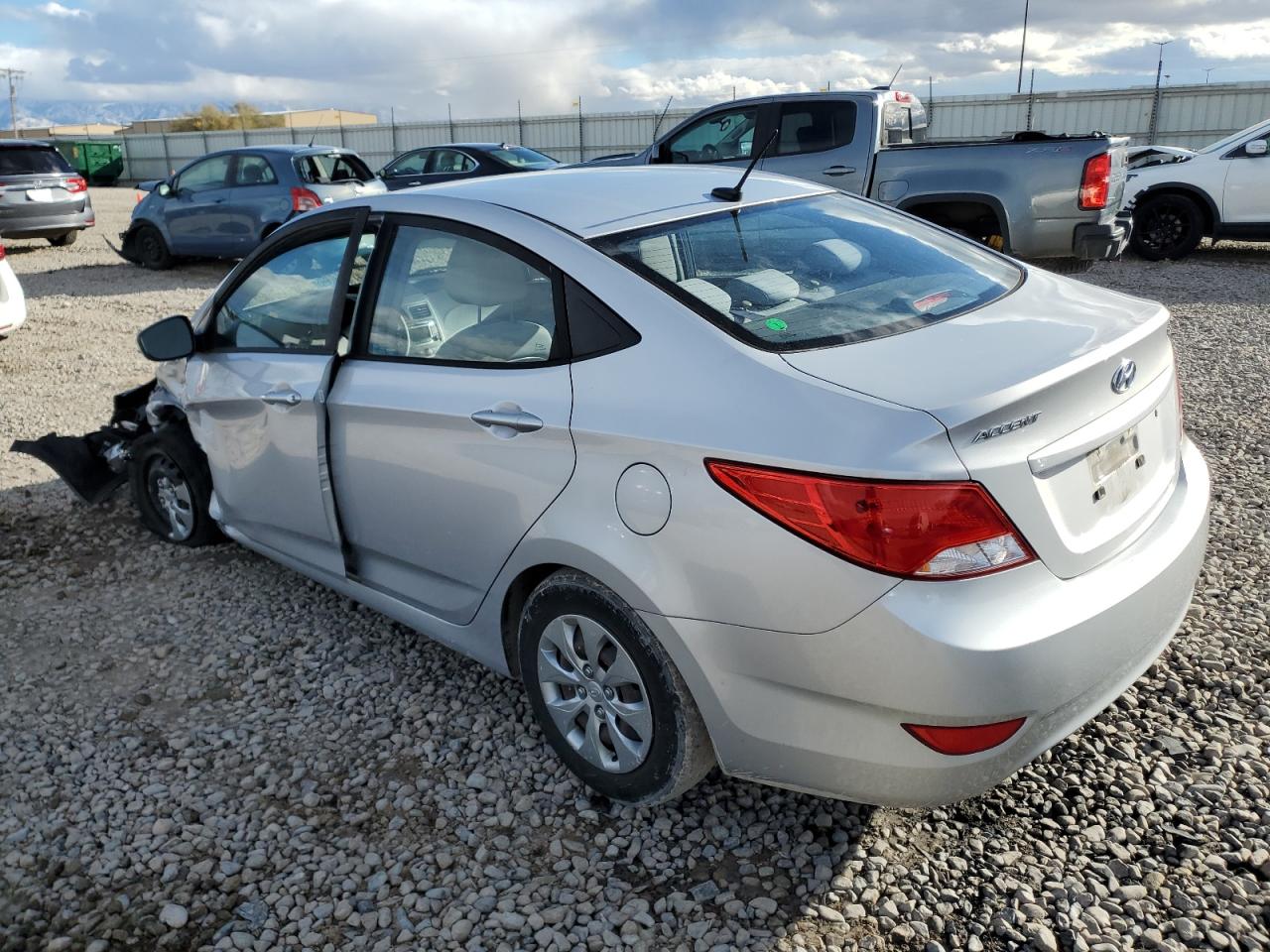 2017 Hyundai Accent VIN KMHCT4AE6HU274437 Copart auction photo, front end / side damage thumbnail 2