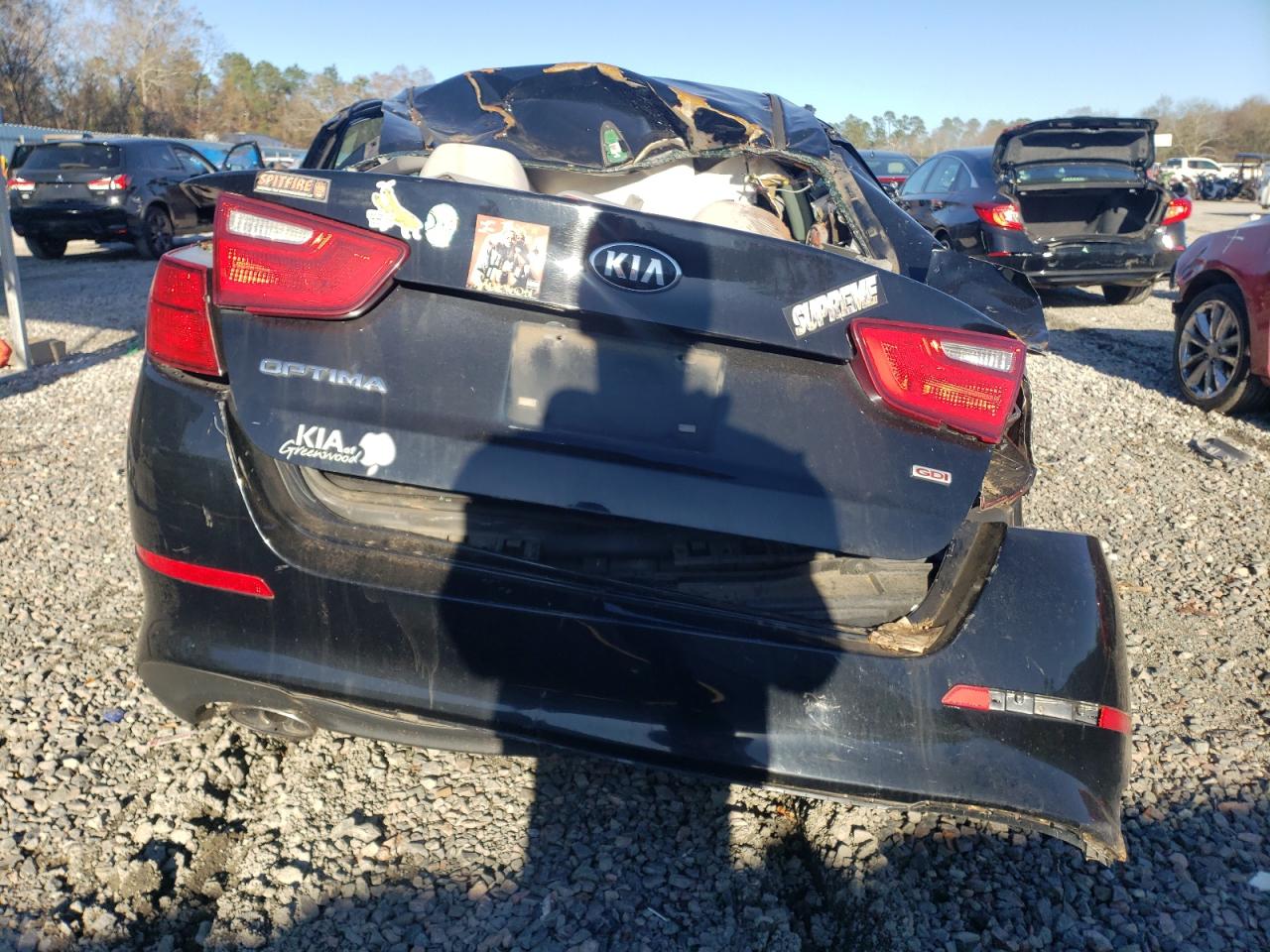2015 KIA Optima VIN 5XXGM4A74FG427002 Copart auction photo, all over damage thumbnail 6