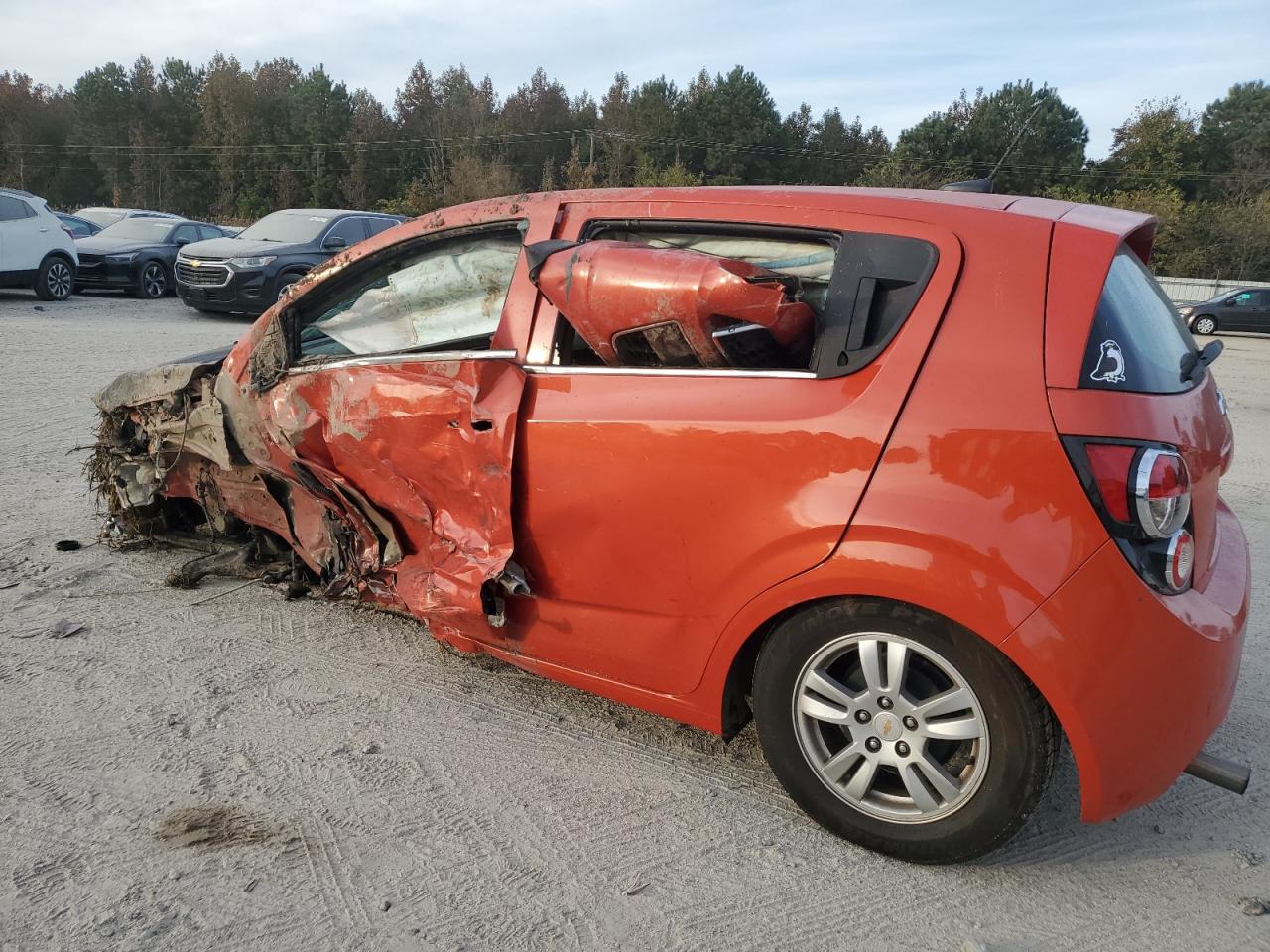 2012 Chevrolet Sonic VIN 1G1JD6SB4C4195908 Copart auction photo, all over damage thumbnail 2