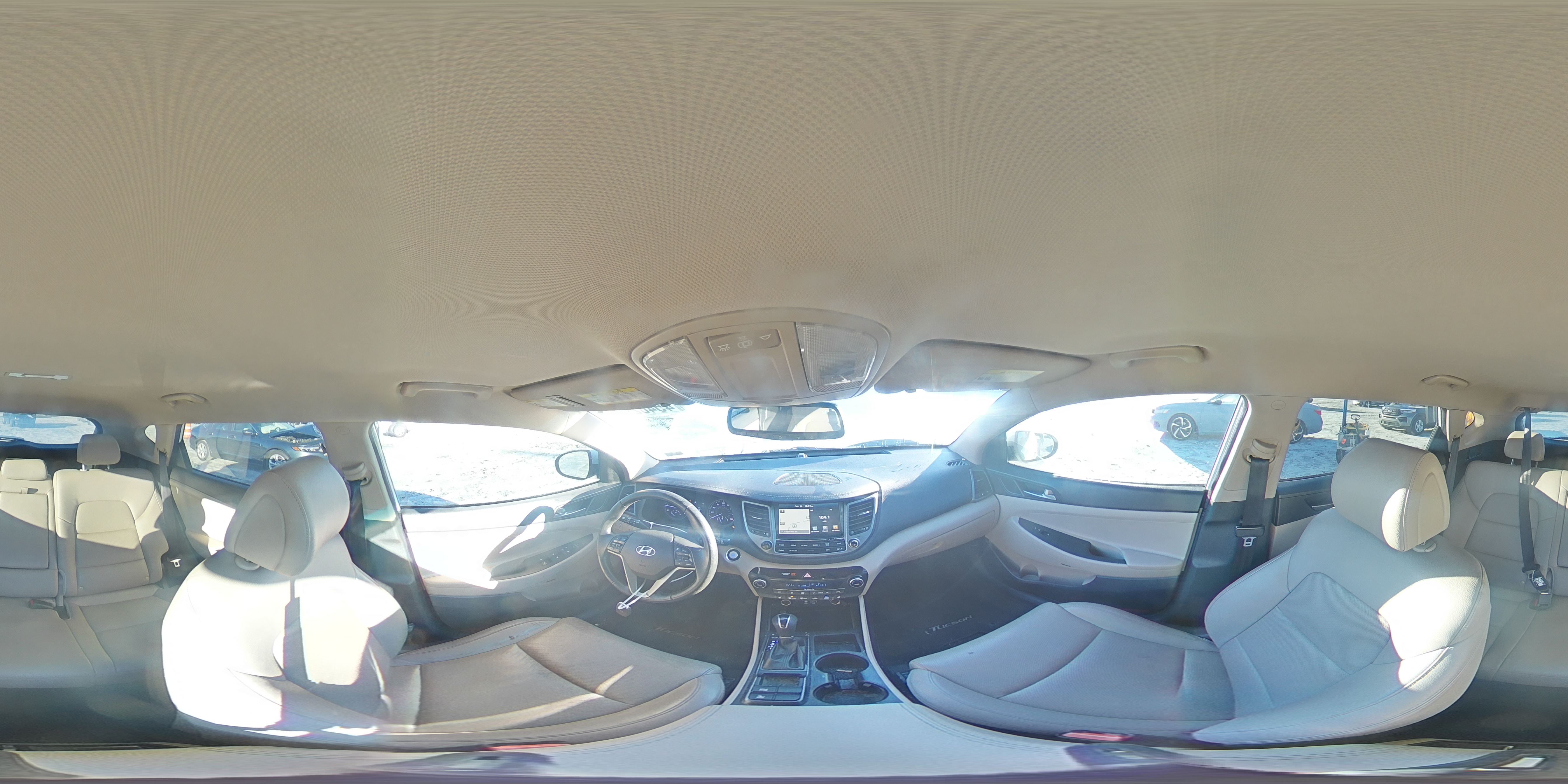 2017 Hyundai Tucson VIN KM8J33A46HU419503 Copart auction photo, front end / side damage thumbnail 14