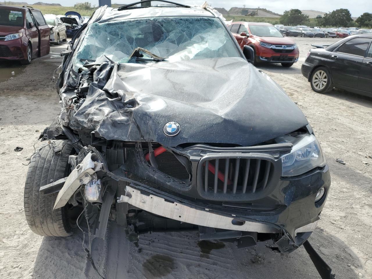 2017 BMW X3 VIN 5UXWX9C35H0W78107 Copart auction photo, rollover / all over damage thumbnail 12