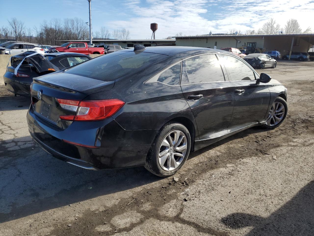 2018 Honda Accord VIN 1HGCV1F16JA164225 Copart auction photo, front end / rear end damage thumbnail 3