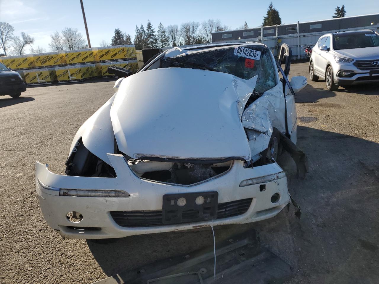 2005 Acura RL VIN JH4KB16575C011433 Copart auction photo, front end / side damage thumbnail 5