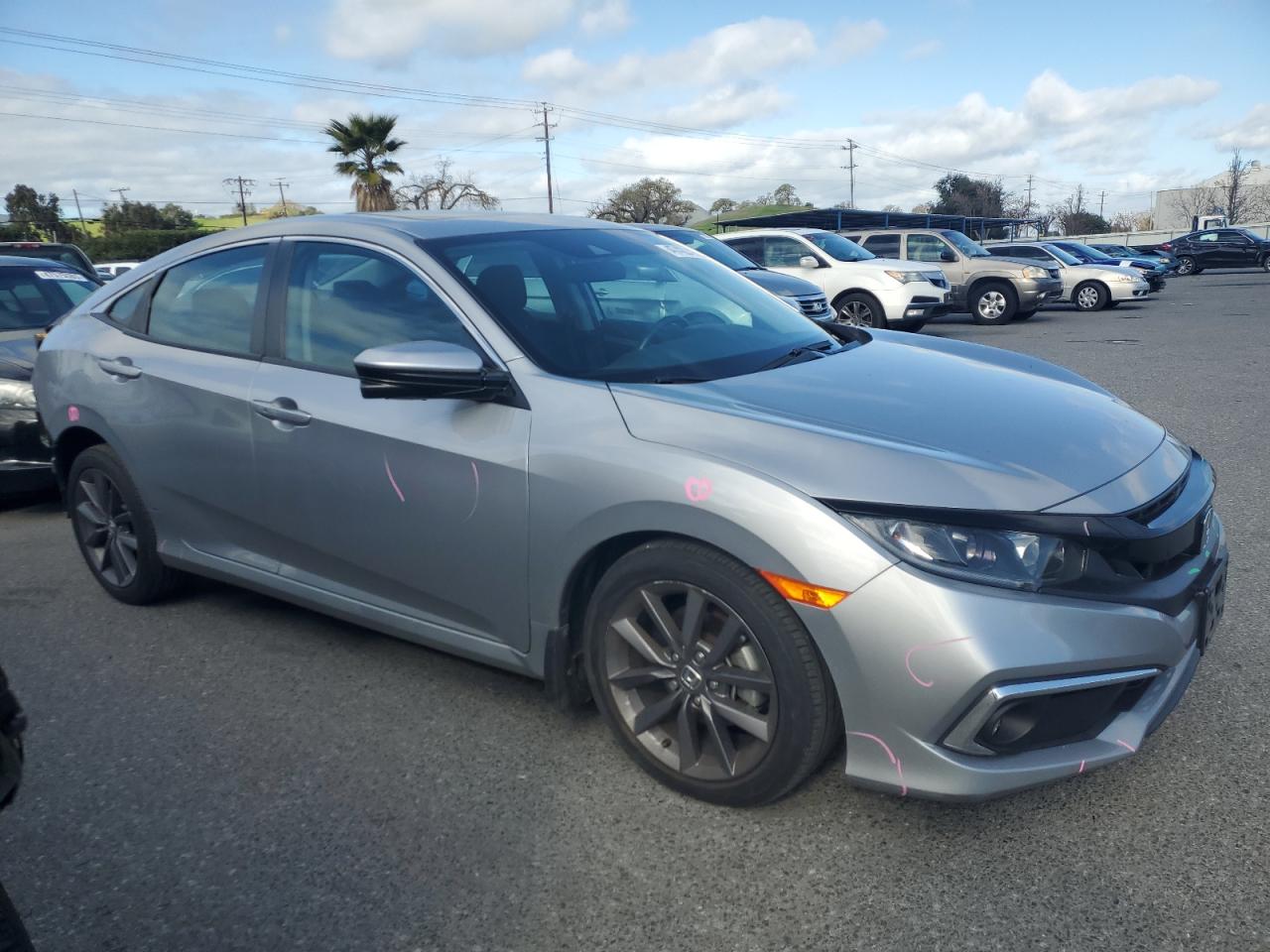 2021 Honda Civic VIN 19XFC1F35ME202953 Copart auction photo, rear end / side damage thumbnail 4