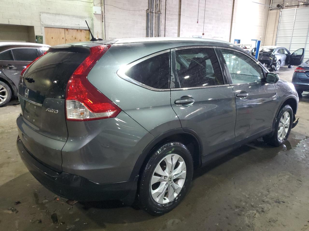 2014 Honda CR-V VIN 2HKRM4H76EH608944 Copart auction photo, front end / side damage thumbnail 3
